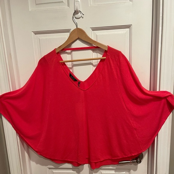 Zoa New York Redish Pink V-Neck Blouse XS - Picture 4 of 6